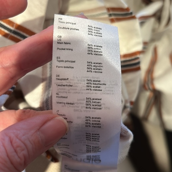 Maje Pieni Striped V-Neck Twill Jumpsuit ( 38 ) 6 - Picture 9 of 15